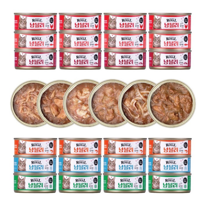 어드밴스 로얄 냥블리 캔 60g 7종 고양이 통조림 간식, 60g, 96개 어드밴스 로얄 냥블리 캔 60g 7종 고양이 통조림 간식, 60g, 96개