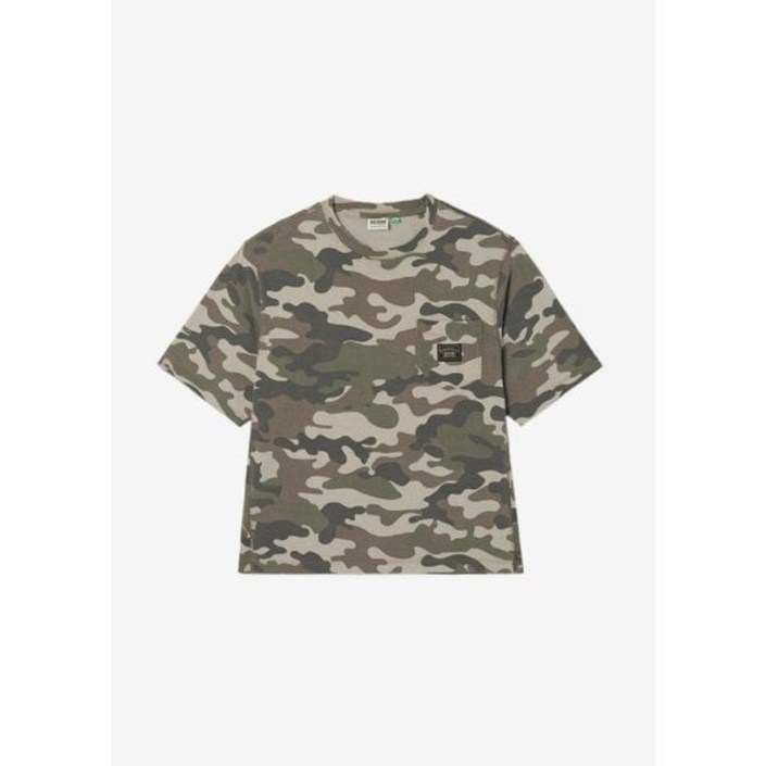 [백화점판] 게스 인싸템 남여공용 GO 포켓 카모 반팔티(MP1336) 맨투맨 티셔츠 라운드