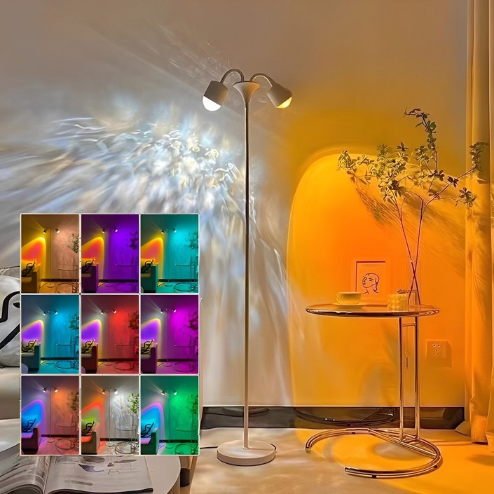 호밍사이 로맨틱 무드등 크리스마스 장식등 오로라 무드등 침실 수면등 다이나믹 회전 물결 인테리어스탠드 플로어램프 거실 배경등
