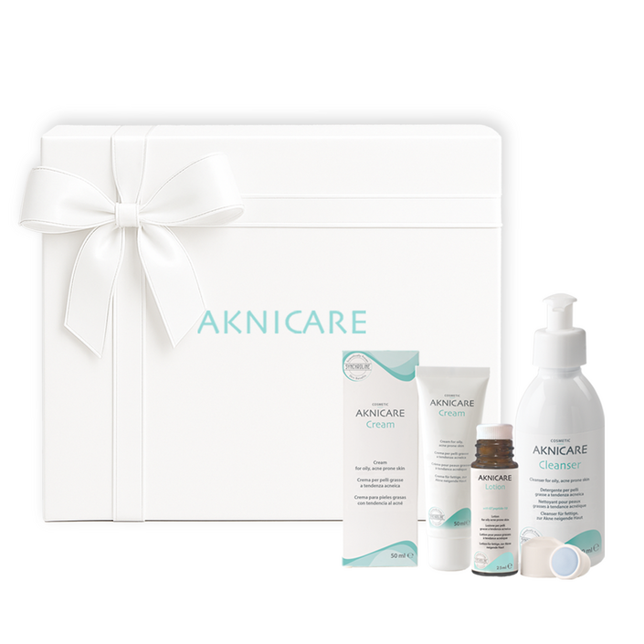 아크니케어 3종 기프트 세트 여드름완화 여드름 세안제 크림 로션 피지컨트롤 지성 여드름 피부용 유럽 스킨케어, 1개