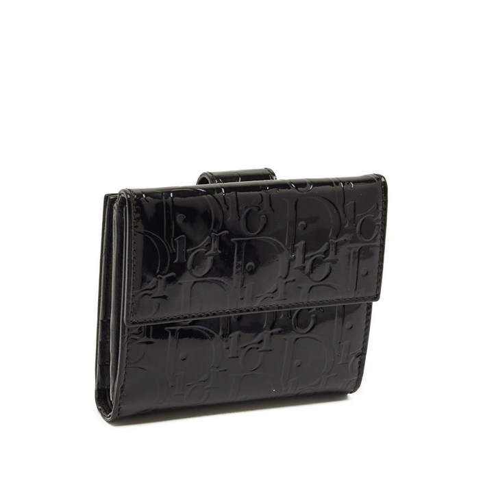 크리스찬 디올 중고 오블리크 엠보스드 레더 지갑