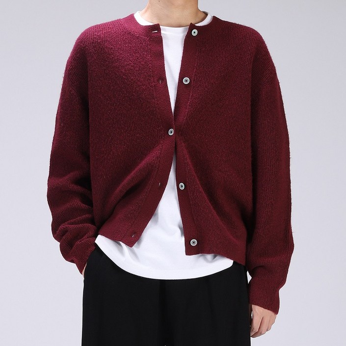 후앙스 소프트 캐시라이크 니트 라운드 크롭 가디건 SBGT-8102