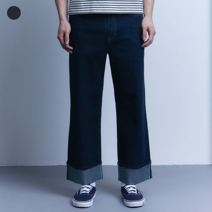 게스남성 원워시드 롤업 와이드 청바지 NP1D5913 248664