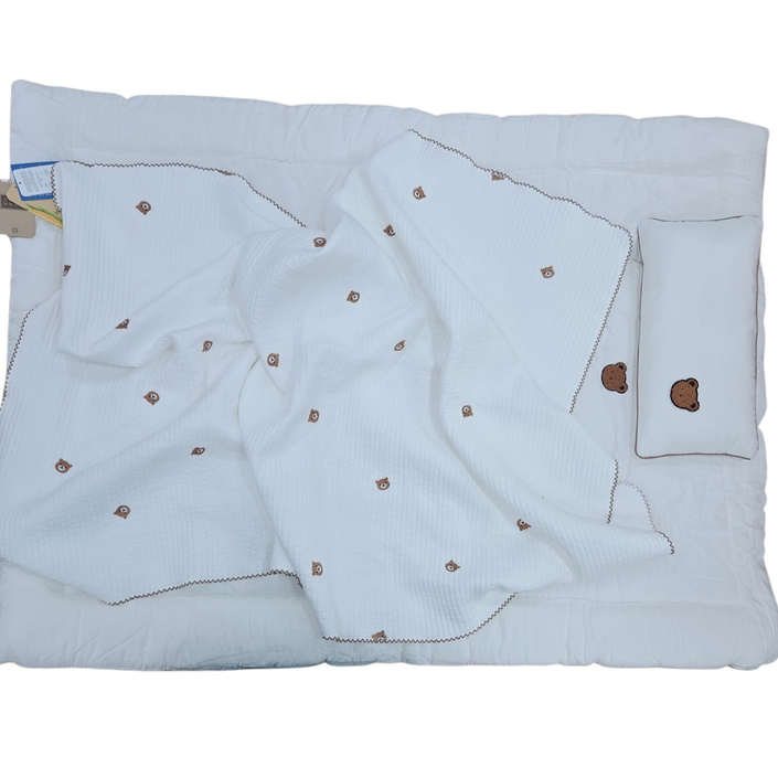 로떼네 국산 텐셀 모달 100 kc인증 유아용침구 1세트가방포장, 화이트