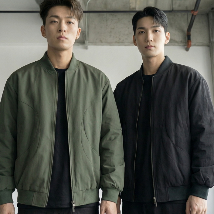 봄가을 바람막이 남성 오버핏 자켓 MA1 방풍 남자 항공점퍼 SMOPIG