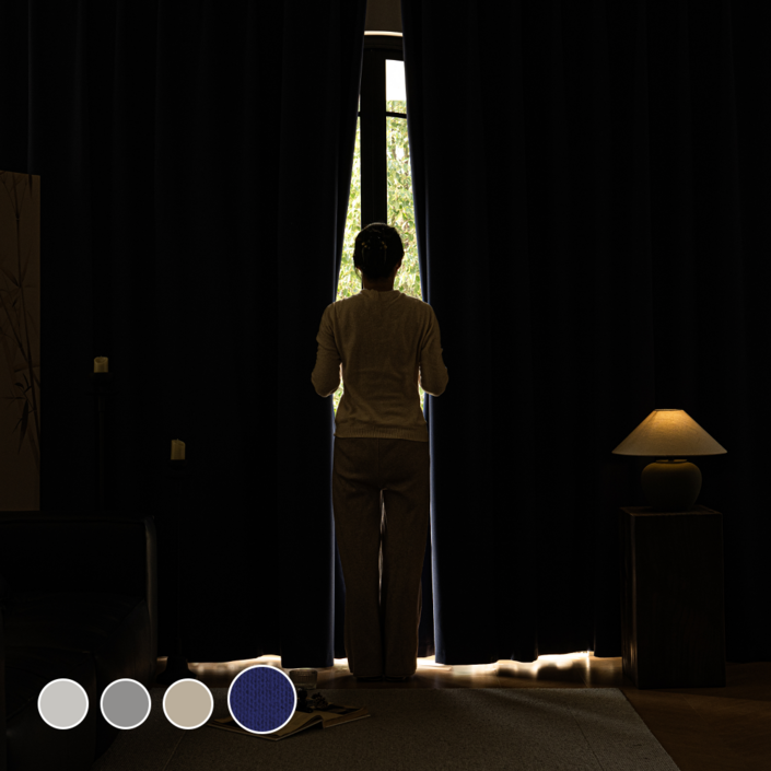 11 HOMEY NEST 밝은색상 99.99 빛차단 암막커튼 호텔식 방풍 암막 린넨커텐 아일렛형