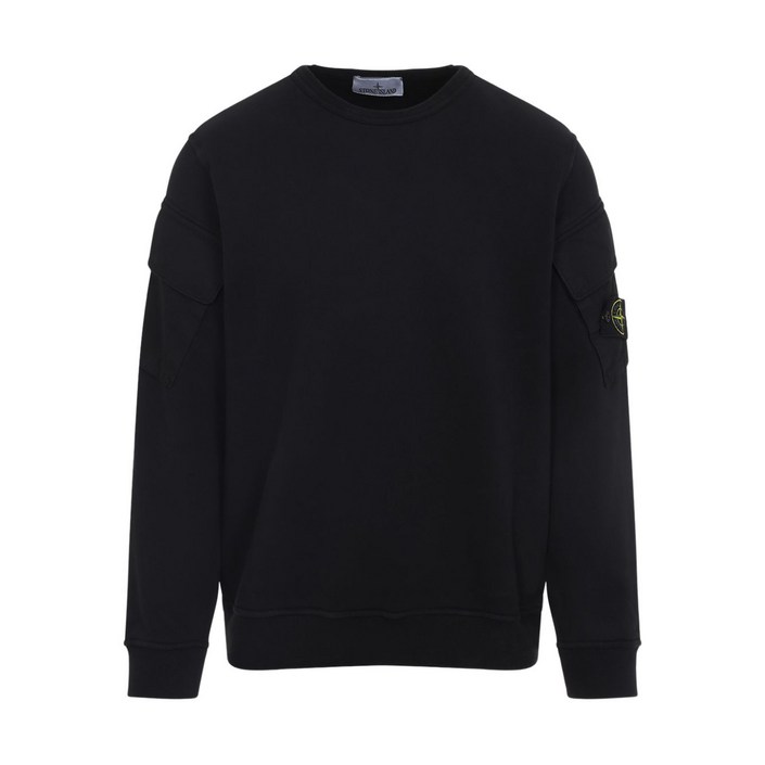 스톤 아일랜드 포켓 디테일 크루 넥 스웨트셔츠