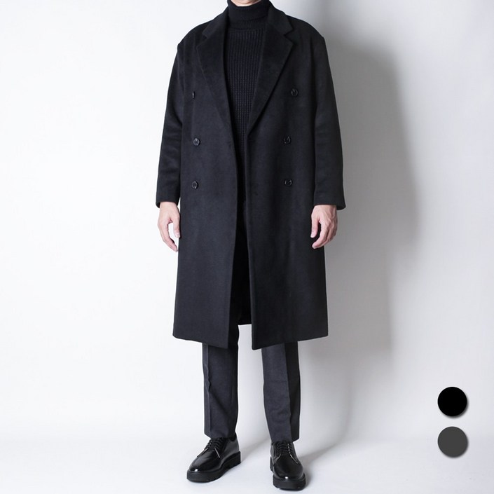 디아웃핏 M3XL 남자 프리미엄 리얼 울코트 로이 더블코트 고급 겨울코트 빅사이즈 캐시미어 오버핏 롱코트