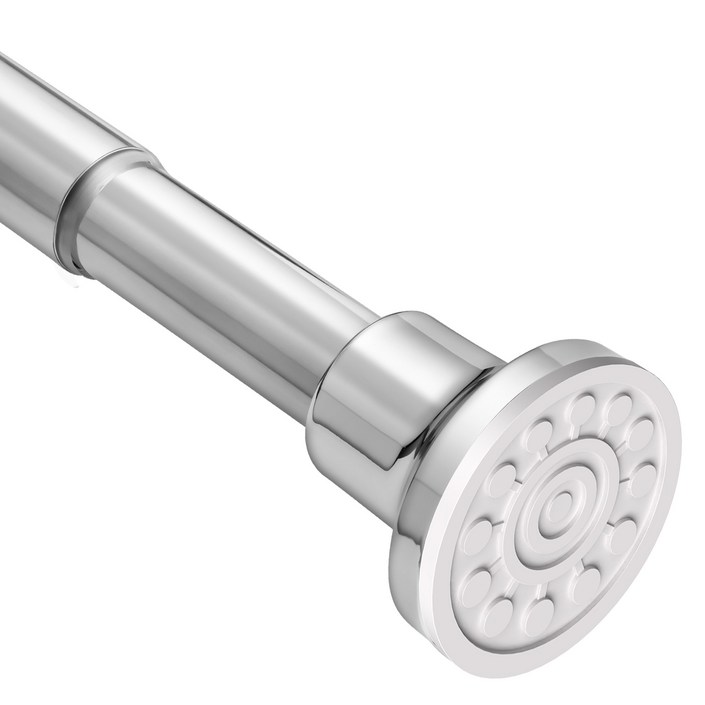 Vellichor 길이조절 가능 스테인리스 커튼봉 커텐봉 25mm 압축봉 욕실 화장실 샤워커튼 못없이 간편조립 초강력 신축봉