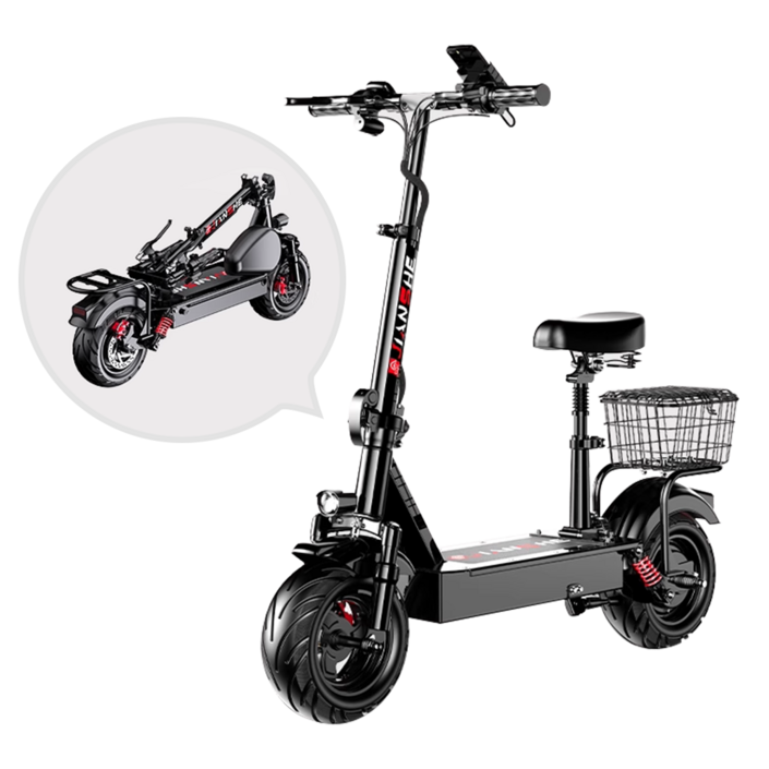 플렉스타 전동킥보드 강력한 접이식 대리기사 휴대용 배달 출퇴근 대학생 앉아서타는 1500w, 1개