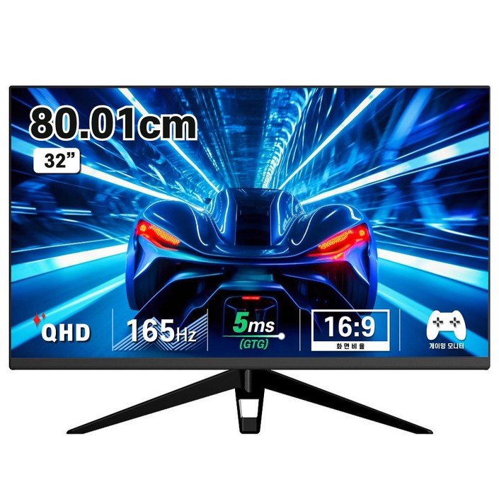디엑스 80cm32인치 QHD 165Hz 고성능 게이밍 컴퓨터 모니터 D132EFH2, D132EFH2