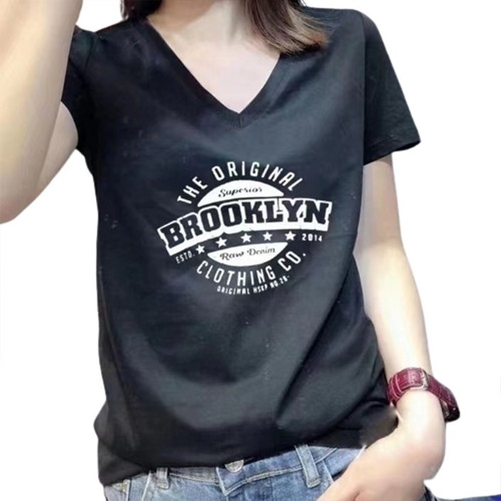 브이넥 반팔 HXM6SW2A
