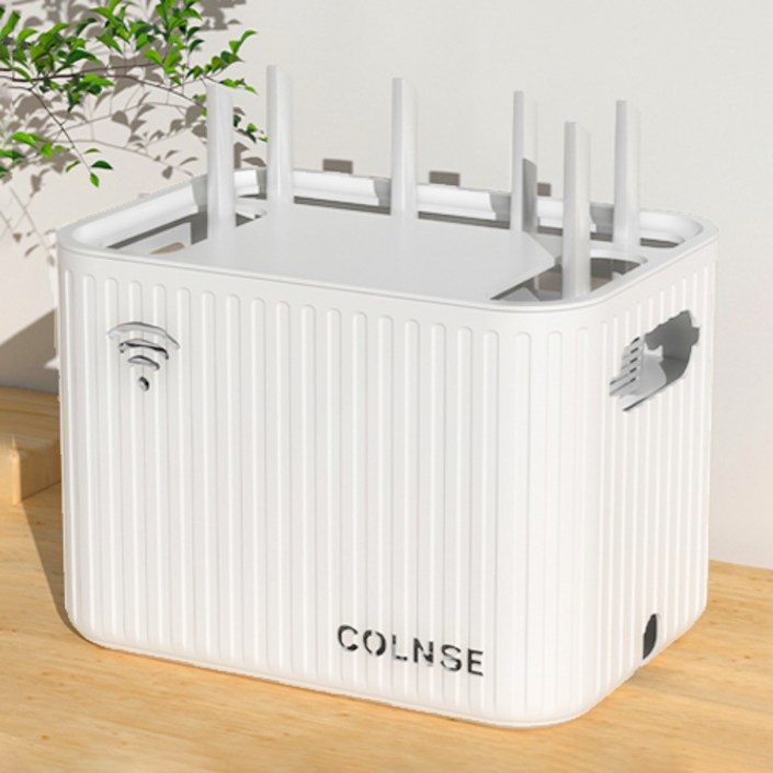 셋톱박스정리함 공유기정리함 셋탑박스거치대 와이파 숨기기 정리박스 화이트, 1개, 공유기정리함 화이트