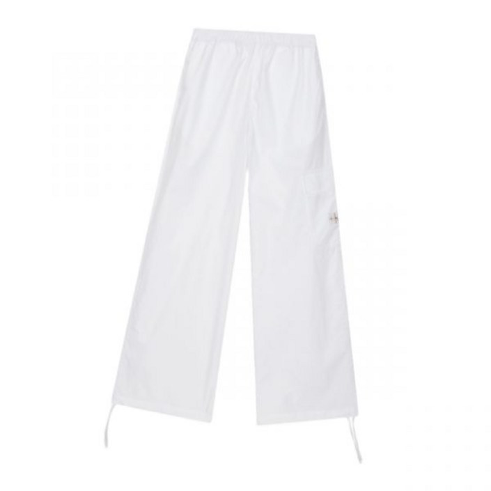 캘빈클라인진 CALVIN KLEIN JEANS 여 화이트 코튼 유틸리티 스트레이트 팬츠 J224368 YAF J224368YAF 424716