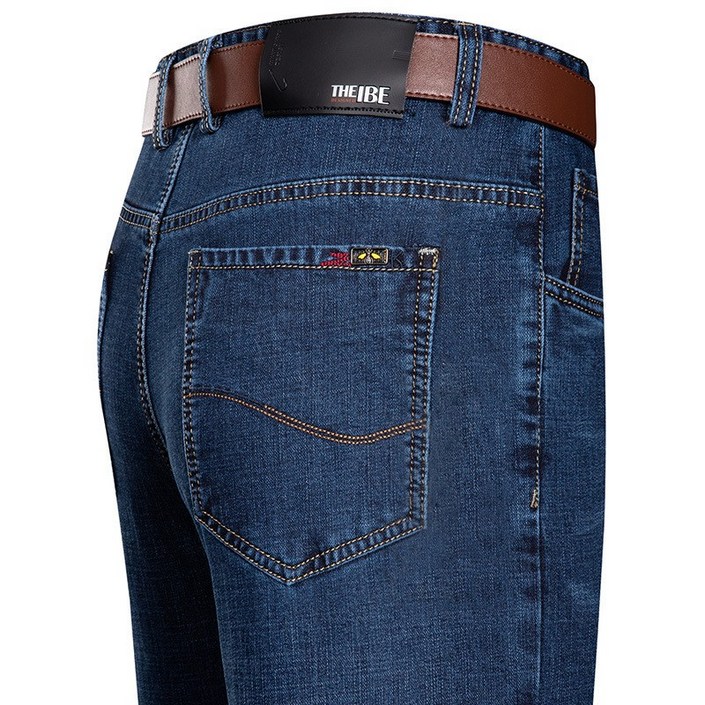 봄과 여름 얇은 새 청바지 남자의 느슨한 스트레이트 코튼 총알 통기성 남성 바지 중년 남성 롱 바지 B3890