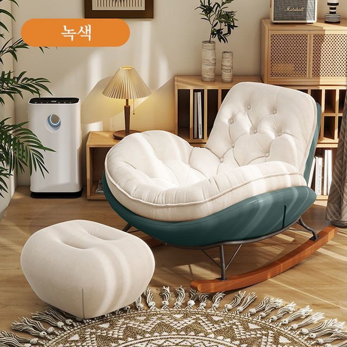 TixPra  북유럽 흔들의자 리클라이너 베란다 가정용 캐주얼 슬립온 소파 럭셔리 의자 펭귄 의자