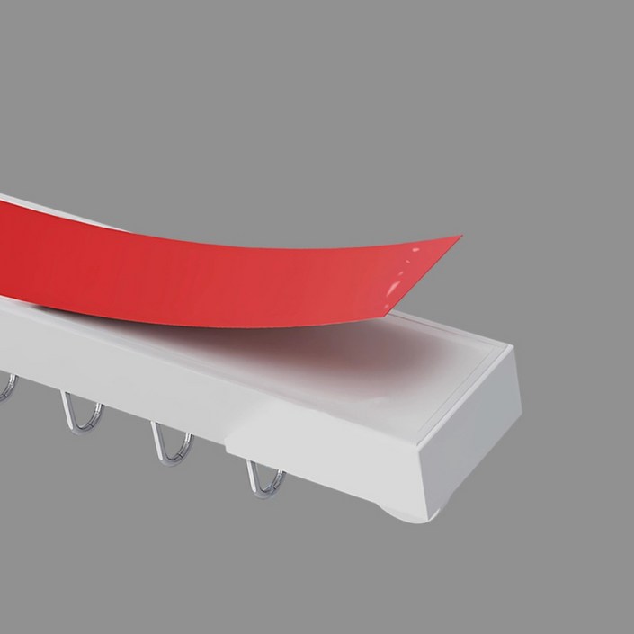 말랑킷 붙이는 커튼 레일 접착식 무타공 가림막 커튼레일 간편시공