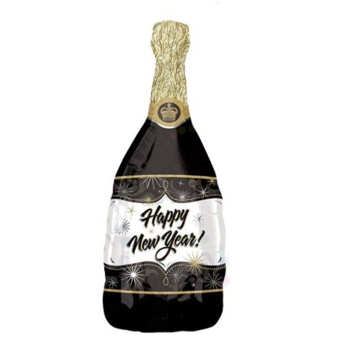 샴페인 블랙 해피뉴이어 풍선 신년 연말연시