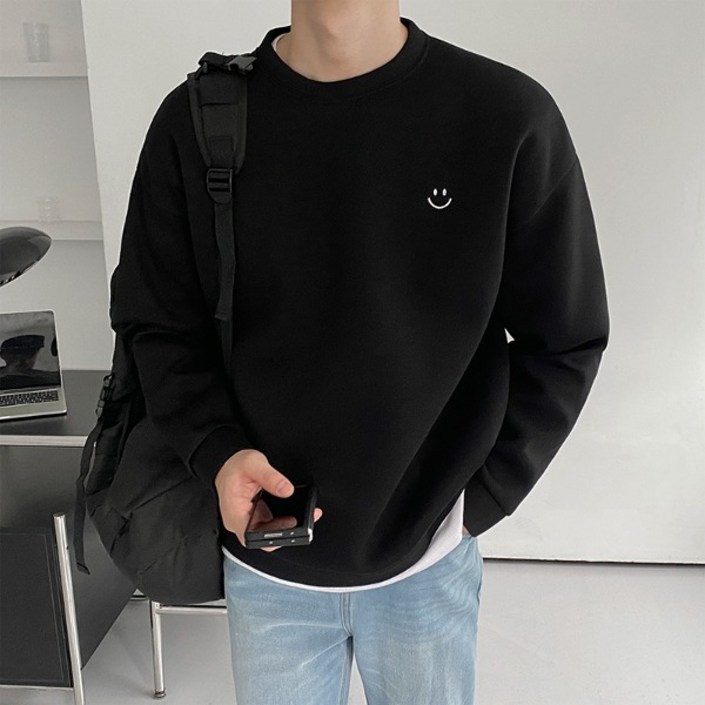 고퀄리티 주름제로 네오 이모티콘 자수 맨투맨 고퀄리티 주름제로 네오 이모티콘 자수 맨투맨