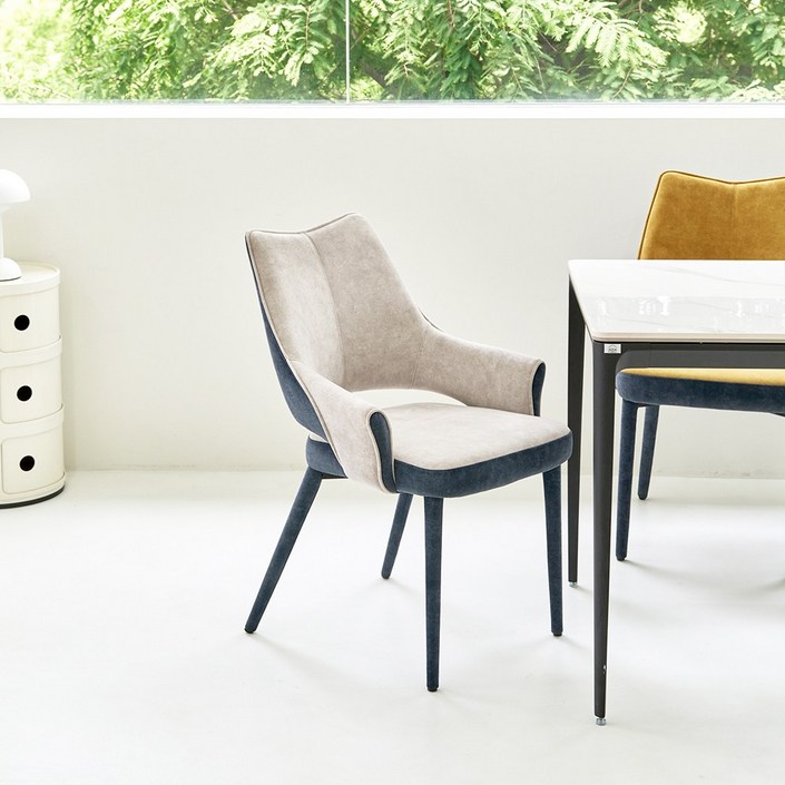 가구앤하우스 코브라 조야 원단 인테리어 디자인 카페 식탁 의자 (3color), 그레이, 1개 20231028