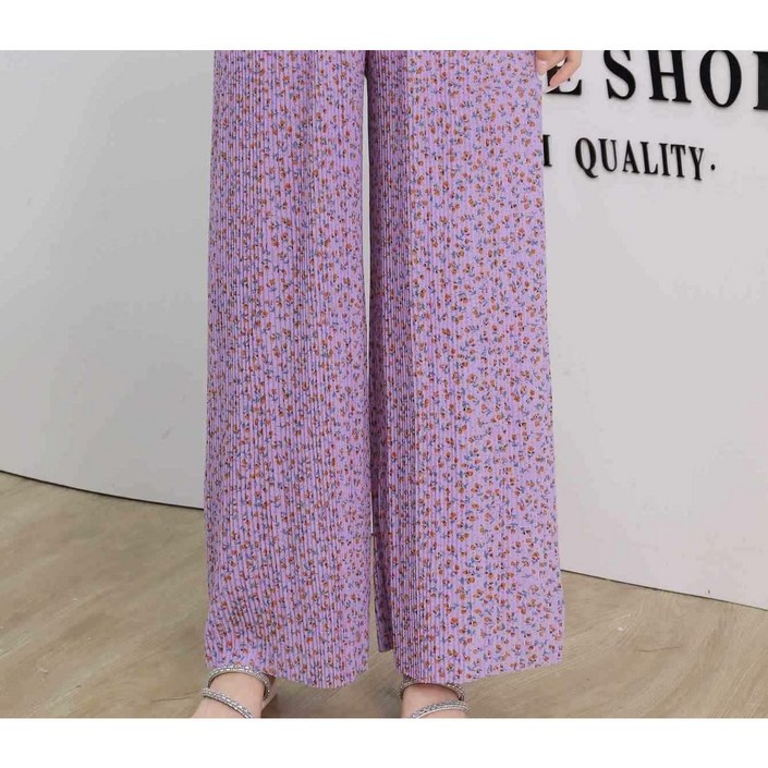 93cm 넉넉한 플리츠 꽃주름 냉기가득 홈웨어 냉장고 몸빼 바지