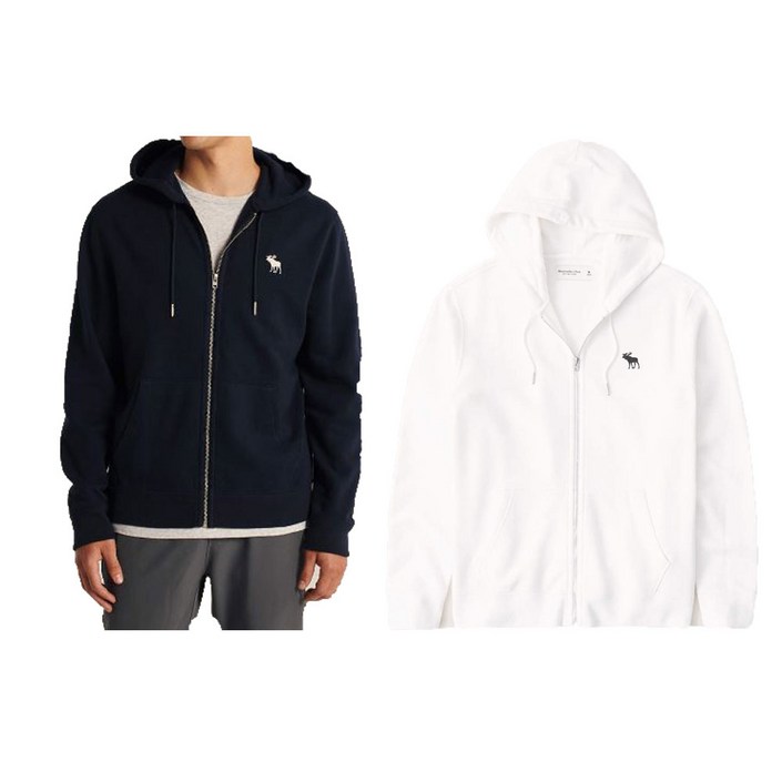 (뉴욕1) 아베크롬비 남자 NEW 아이콘 로고 후드집업 (네이비,하얀색) - 쇼핑뉴스