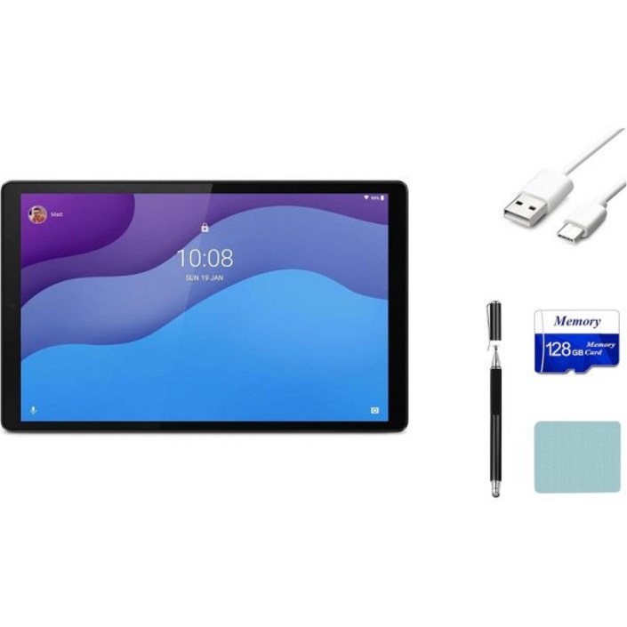 레노버 탭 M10 10.1인치 HD2세대 터치 태블릿, 미디어텍 헬리오 P22T, 32GB 스토리지, 3GB 메모리, WiFi, 블루투스, 그레이, 안드로이드 10  액