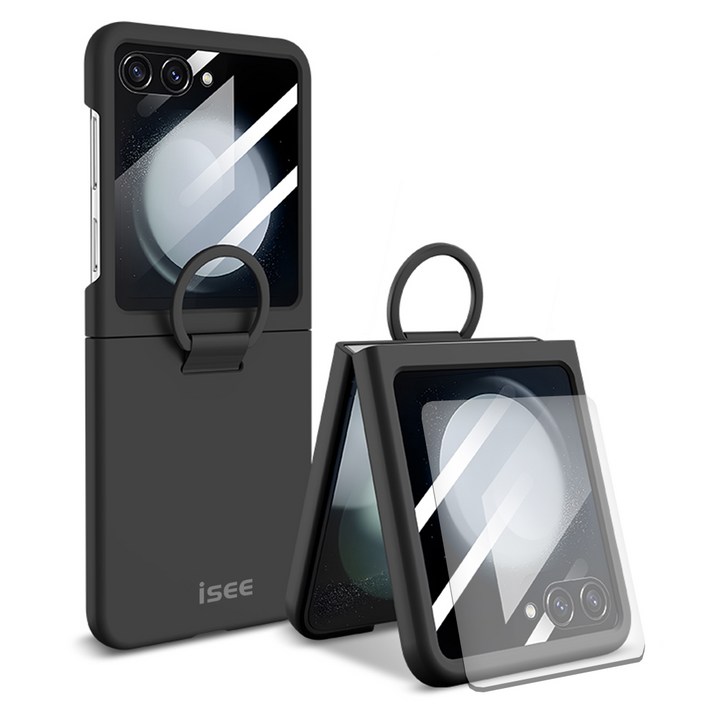 isee아이시 Z플립567호환 일체형 액정보호 하드with 링 케이스