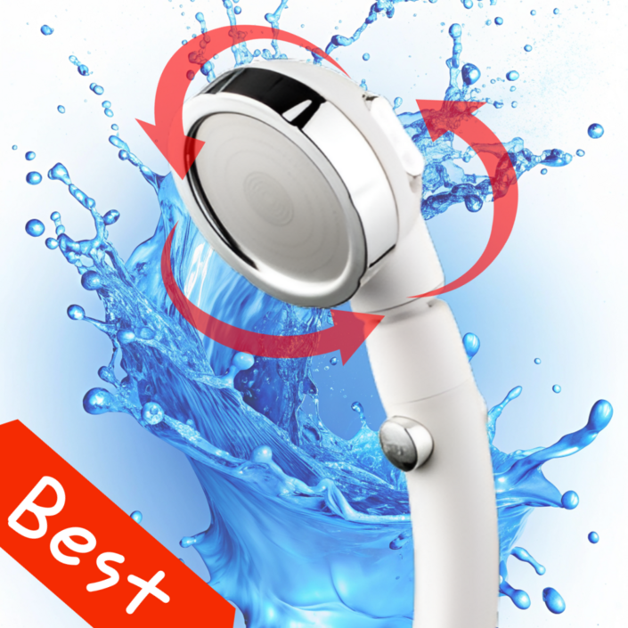 한솔템 3단 수압조절 360도 각도조절 샤워기 헤드, 실버화이트, 1개