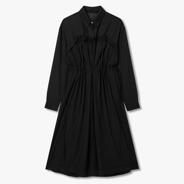 매장정품 VOV 보브 핀턱 디테일 레이어드 셔츠 드레스 7115437901 1082134