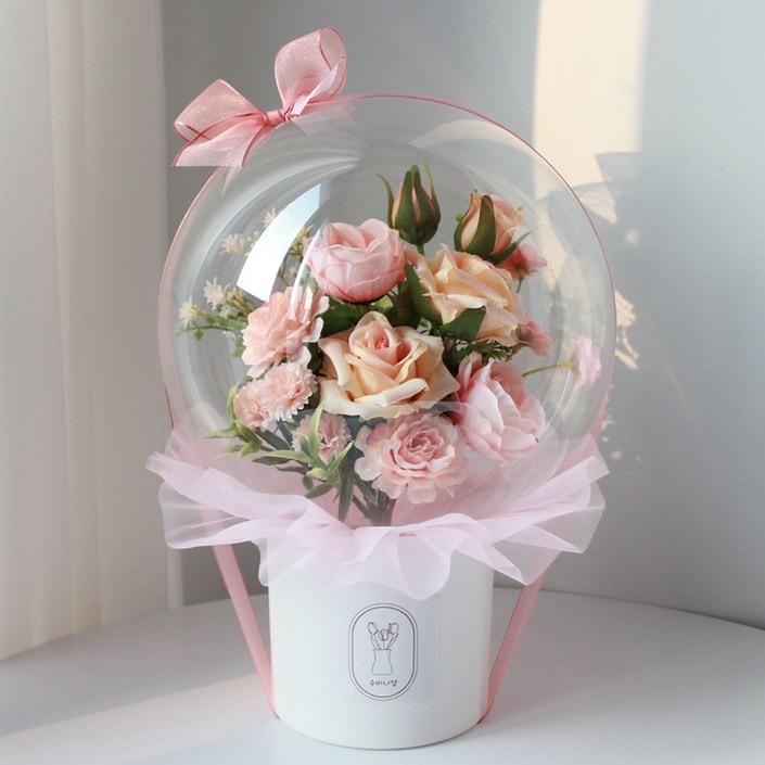 수비니샵 꽃풍선 레터링풍선 풍선꽃다발 용돈박스 이벤트 기념일 졸업 환갑 칠순 어버이날 카네이션, 1개