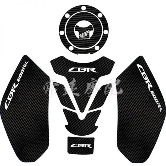 오토바이 니그립패드 혼다 CBR600RR 연료 탱크 미끄럼방지 스티커 측면 사서함 보호 물고기 뼈
