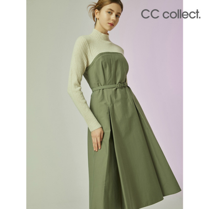 씨씨콜렉트 여성 롱 원피스 심플 기본 데일리코디 CC콜렉트 상의 니트패치 KAC234MSE032DH2249680