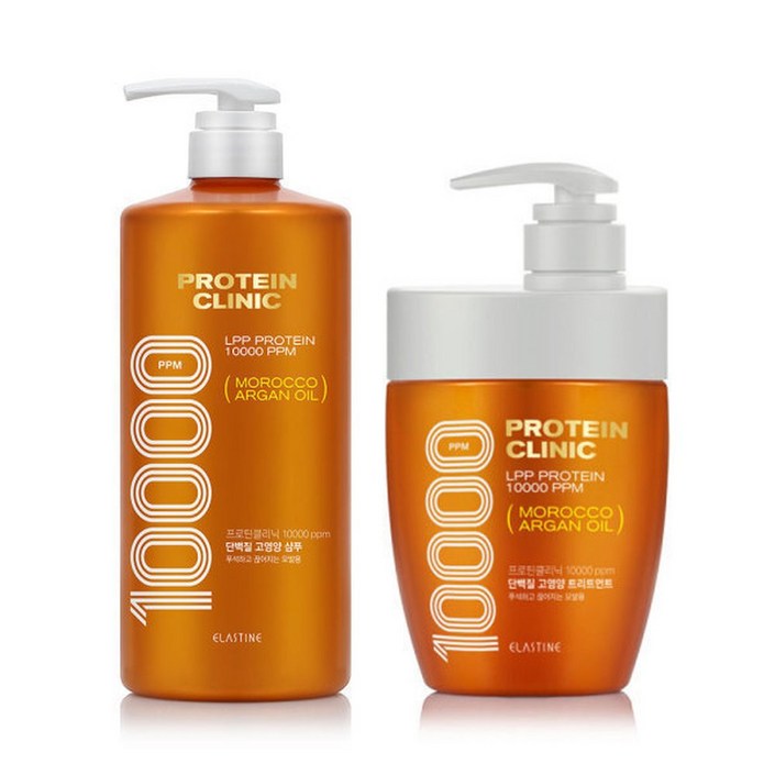 엘라스틴 프로틴클리닉 고영양 단백질 샴푸, 1L, 1개 트리트먼트, 700ml, 1개 엘라스틴 프로틴클리닉 고영양 단백질 샴푸, 1L, 1개 트리트먼트, 700ml, 1개