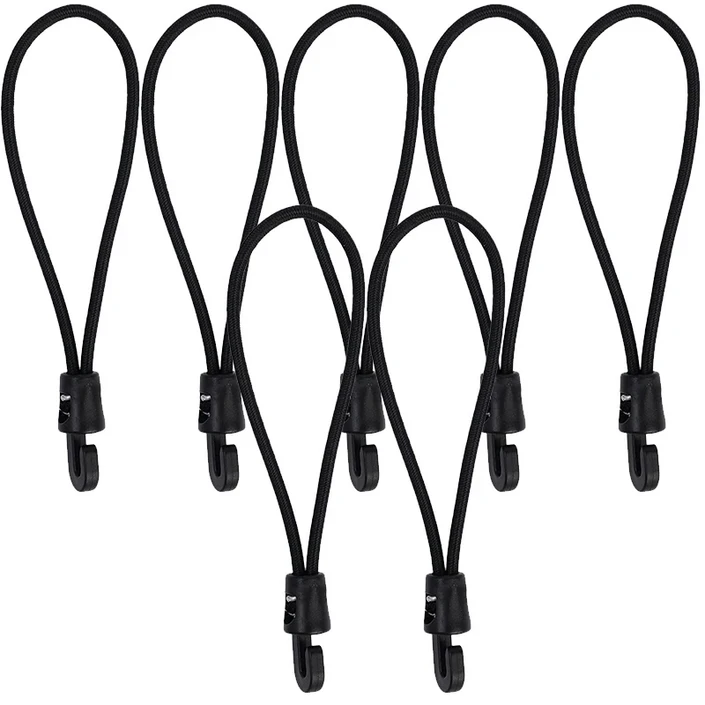 1 10pcs 자동차 오토바이 자전거 수하물 바인딩 로프에 대 한 탄성 고정 스트랩 번지 코드 블랙 타이 다운