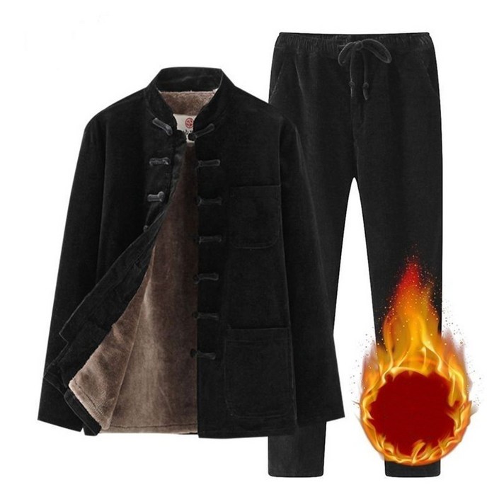 셀럽당 겨울 코듀로이 남 세트 캐주얼 기모 코트M2109