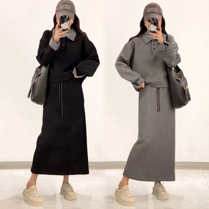 헬리꽁땡 반오픈카라라인상하세트색상선택