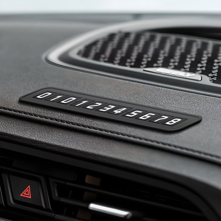 시크릿 논슬립 주차알림판, 블랙, 2개