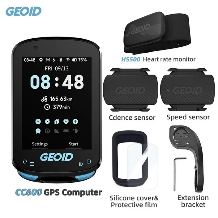 GEOID CC600 경로 탐색 자전거 GPS 컴퓨터 개 언어 무선 속도계 자동 WIFI ANT 주행 거리계, 1개, CC600 HOLDER
