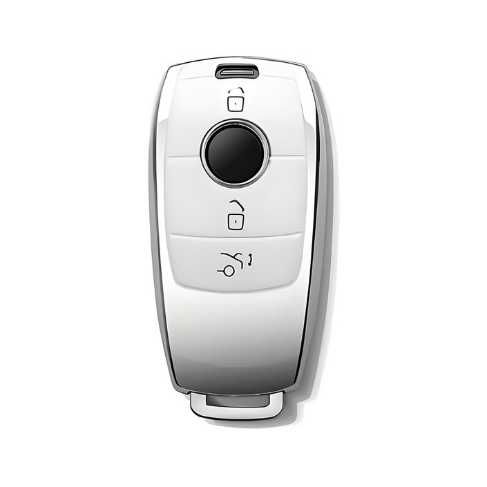 MODACE 벤츠 호환 자동차 스마트키 케이스 TPU Benz 키홀더  가죽 메탈 키링