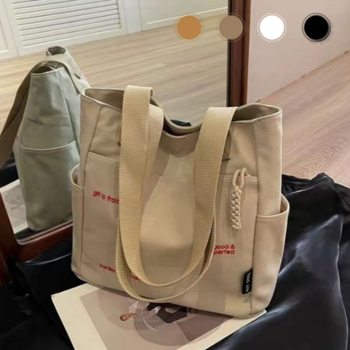 씨엔와우 데일리 대용량 지퍼 에코백 4계절용 씨엔와우 데일리 대용량 지퍼 에코백 4계절용