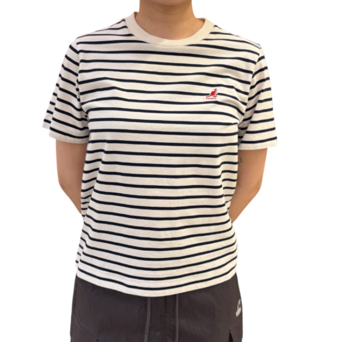 국내정식매장 캉골 반팔 티셔츠 Kangol 우먼스 에센셜 스트라이프 2767 네이비