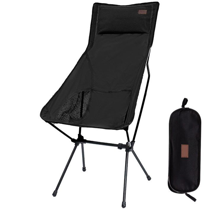 캠핑의자 낚시 경량 롱 릴렉스 접이식 피크닉 체어 백패킹 캠핑용 휴대용 폴딩 미니 초경량 등산 로우 의자 11, 1개, 블랙 하이