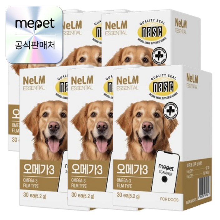 미펫 낼름 오메가3 에센셜 필름형 영양제 180매 강아지 면역력, 6개, 오메가3, 30회분