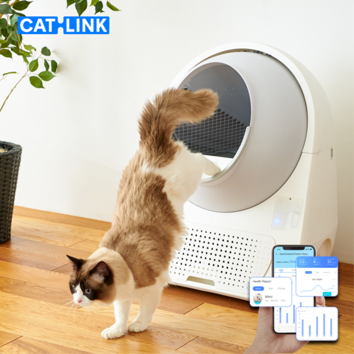 공식 캣링크 자동화장실 프로 럭셔리 X 탈취기 내장 보조스텝 무료 증정