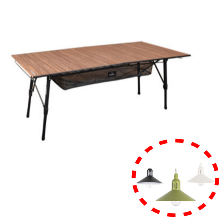 몬테라 마름 폴딩 롤테이블 XL 폴다운랜턴