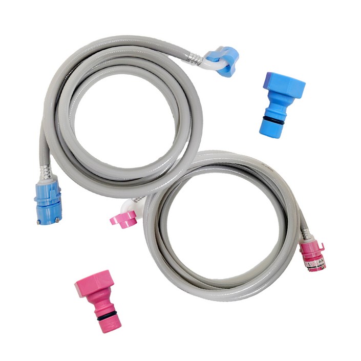 국산 세탁기호스 1.3M 냉수1.3M 온수 원터치 급수호스