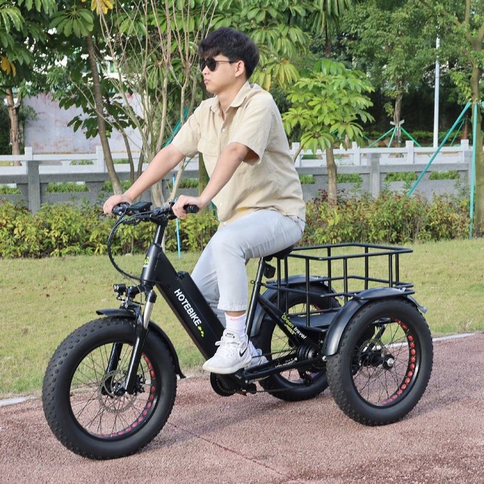 HOTEBIKE 고급형 전동 전기 화물 자전거 3륜 3바퀴 전기 세발자전거