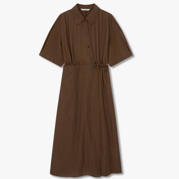 매장정품 VOV 보브 하프 슬리브 랩 디테일 셔츠 원피스7155337002 1180067