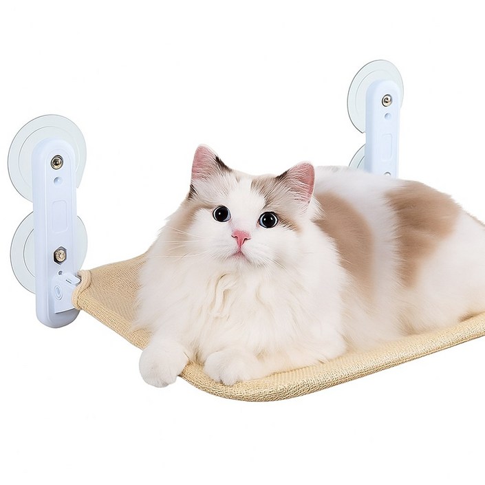 투데이리빙 프리미엄 고양이 창문 해먹 메쉬 기모 강력 흡착 하중 15kg 윈도우 접이식 캣해먹 햇볕 휴식 공간 캣창문 침대 애완 용품